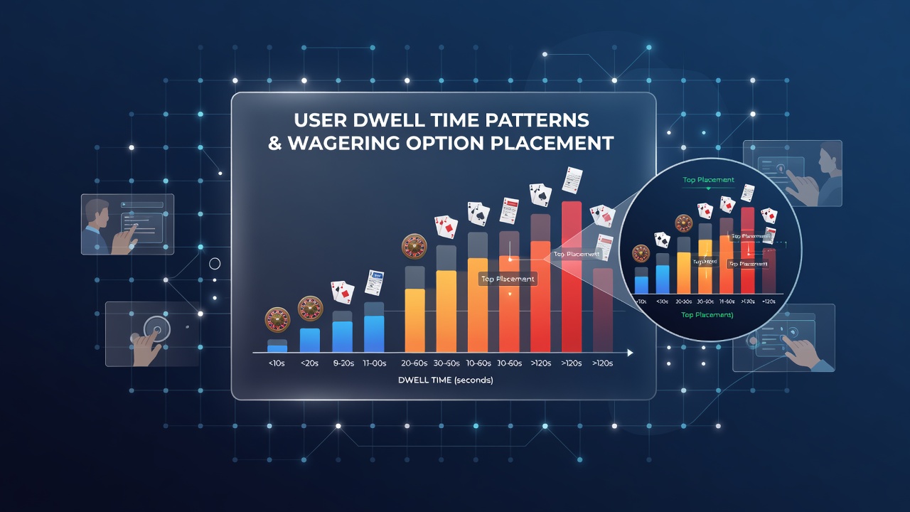 Analytics graphs showing dwell time correlations with platform rankings in wagering aggregators